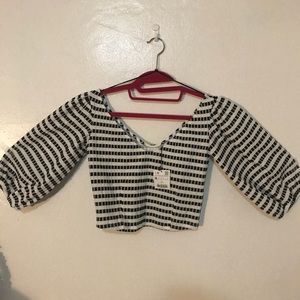 Stripped off the shoulder top